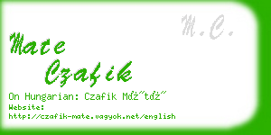 mate czafik business card